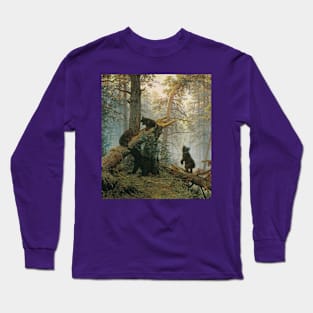 Morning in a Pine Forest by Ivan Shishkin Long Sleeve T-Shirt